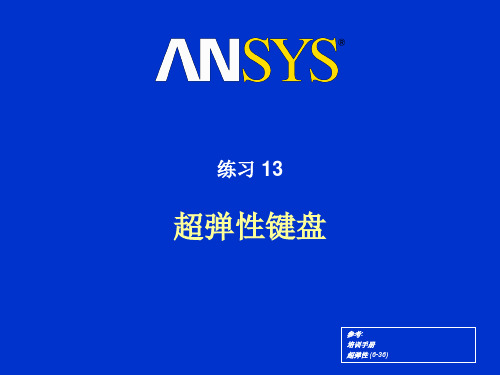 ansys超弹性分析练习十三资料