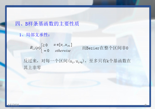 计算机图形学PPT-B样条曲线性质及类型划分