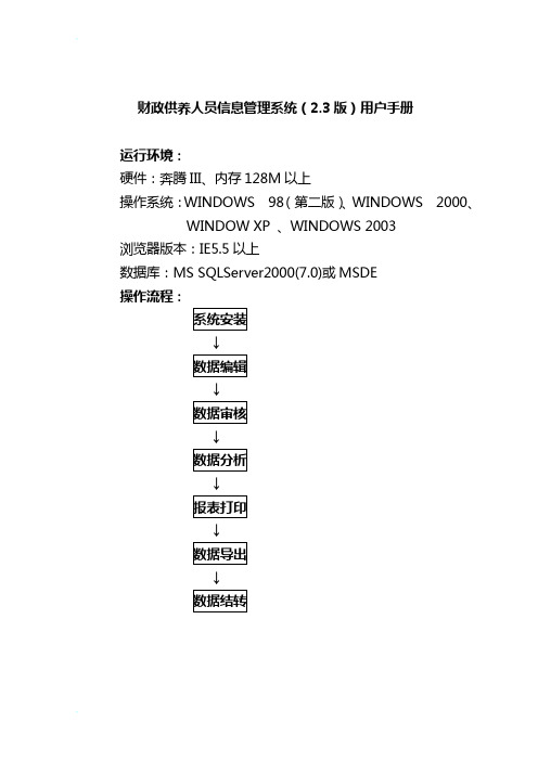 财政供养人员信息管理系统(23版)用户手册