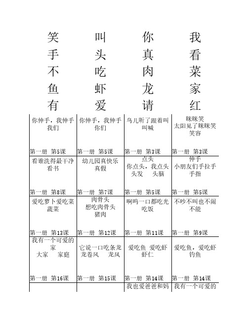 第一册字宝宝乐园