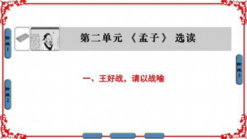 高中语文选修先秦诸子选读(人教版)课件 第2单元 《孟子》选读 第2单元-一