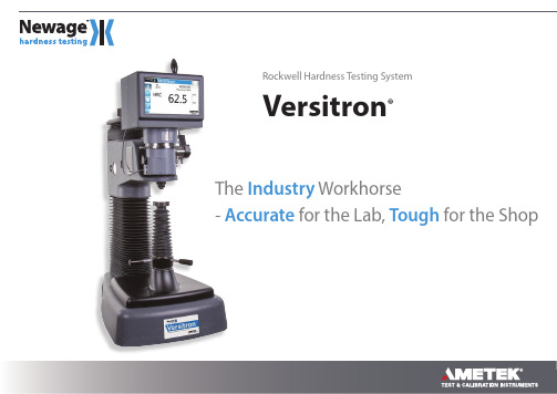 万能洛氏硬度计 Versitron 手册说明书