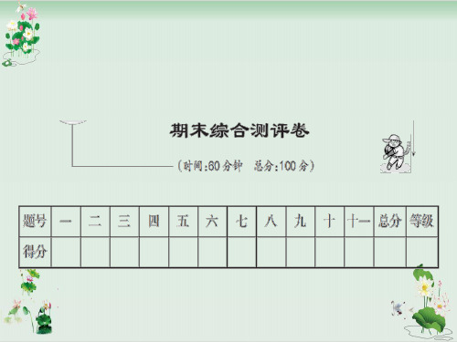 人教部编版二年级语文下册习题课件：期末综合测评卷
