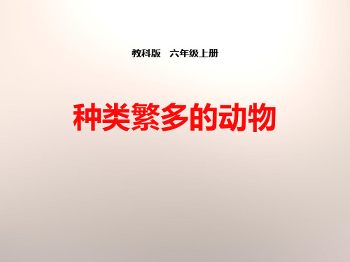 种类繁多的动物-生物的多样性ppt优秀课件