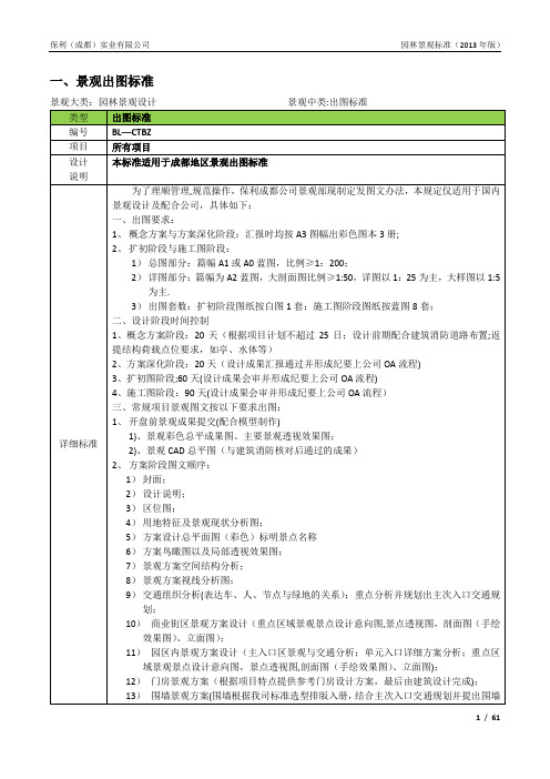 园林景观标准化