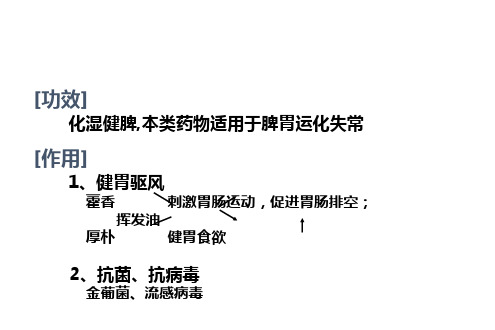 芳香化湿药 中药药理学教学课件