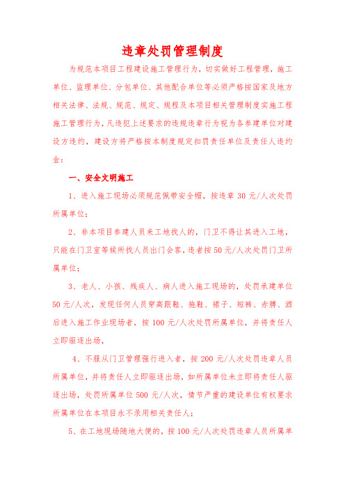 违章处罚条例1