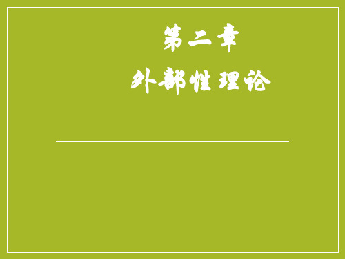 公共经济学——外部性理论