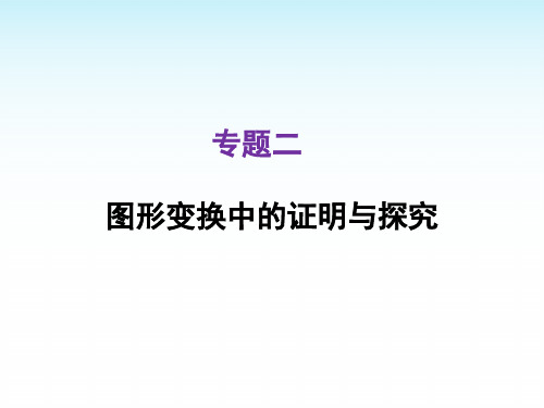 中考数学复习专题二 图形变换中的证明与探究