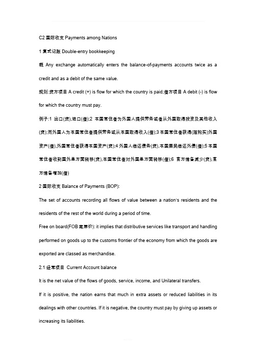 国际金融托马斯复习资料