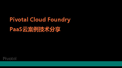 Pivotal CloudFoundry PaaS云案例分析