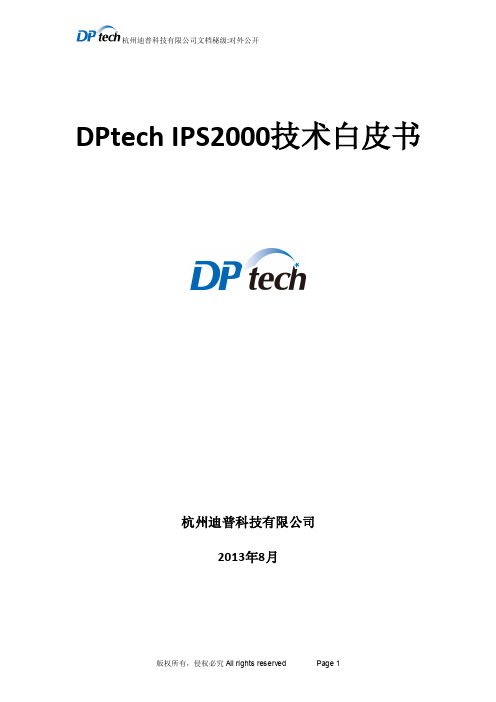 迪普 DPtech IPS2000技术白皮书