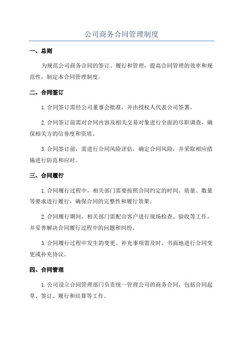 公司商务合同管理制度