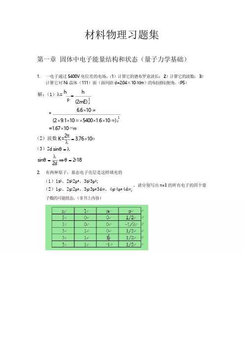 材料物理性能课后习题答案-北航出版社-田莳主编