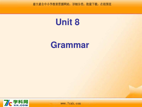 牛津译林版英语八上Unit 8《Natural》(Grammar)ppt课件