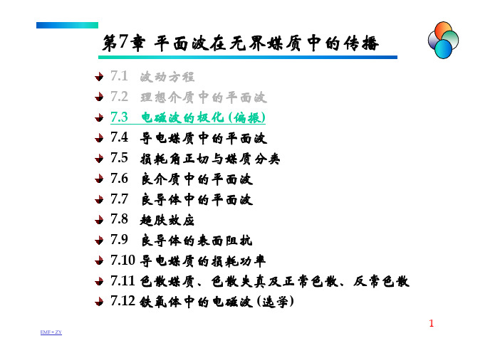 北邮信通院电磁场与电磁波课件第七章7.3