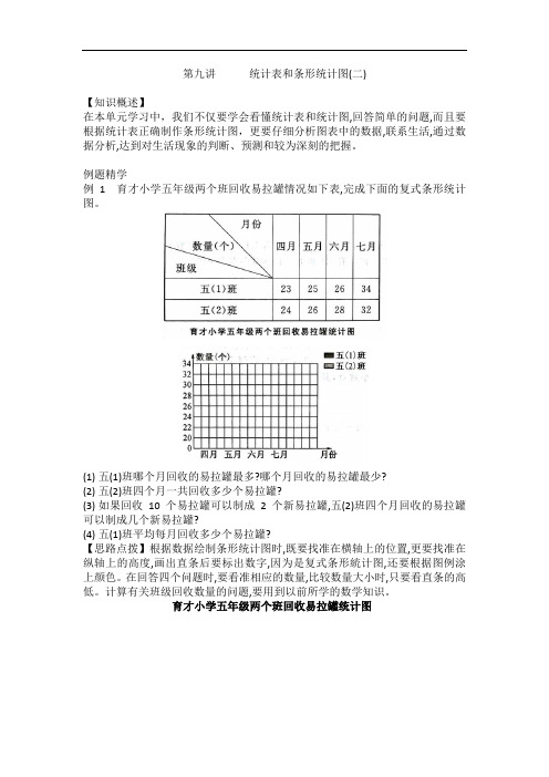 9第九讲      统计表和条形统计图(二)