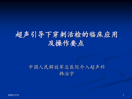 超声引导下穿刺活检的临床应用及操作要点 ppt课件