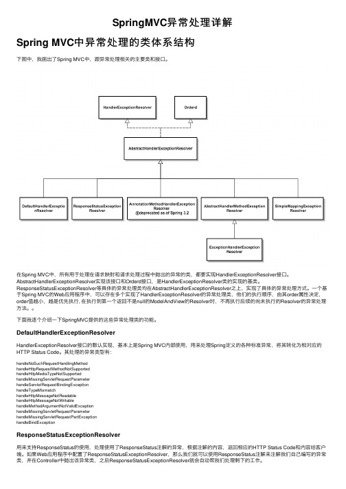 SpringMVC异常处理详解