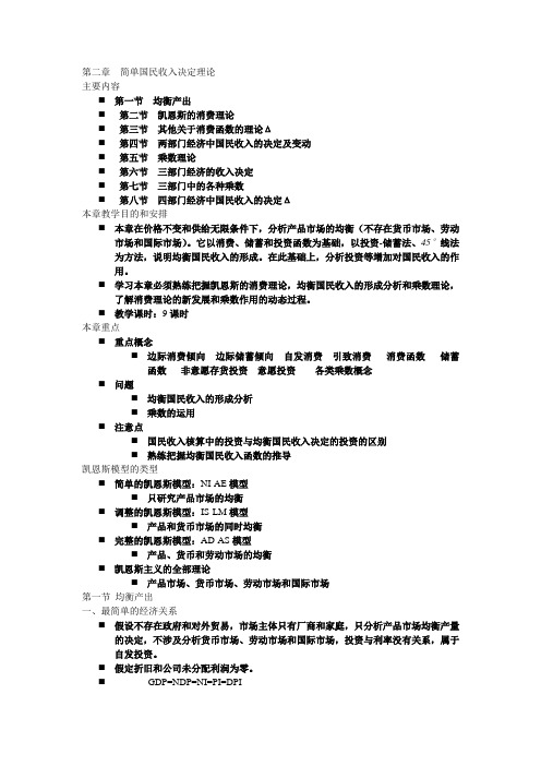 第二章简单国民收入决定理论