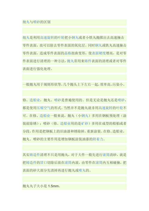 抛丸与喷砂的区别