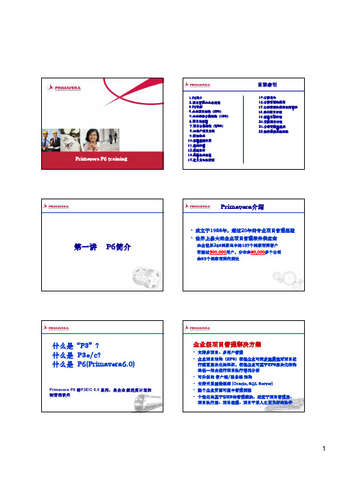 【特别福利】P6内部培训资料