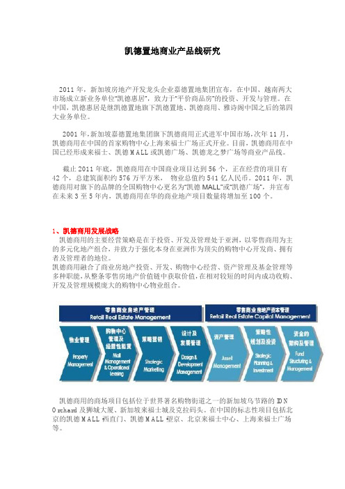 凯德置地商业产品线研究