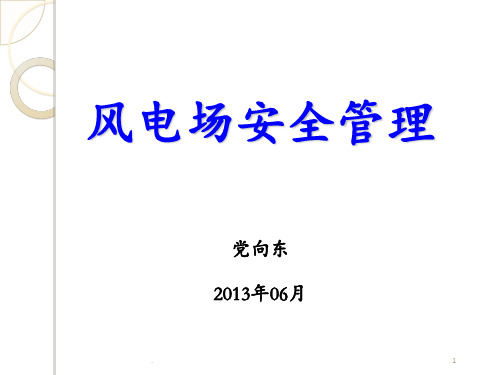 风电场安全管理论述PPT课件