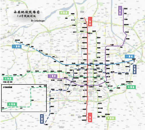 西安地铁线路图 线