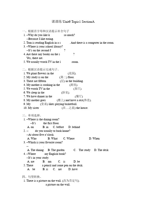 课课练_Unit6_Topic1_SectionA