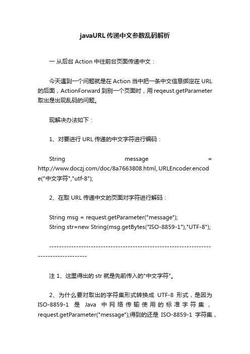 javaURL传递中文参数乱码解析