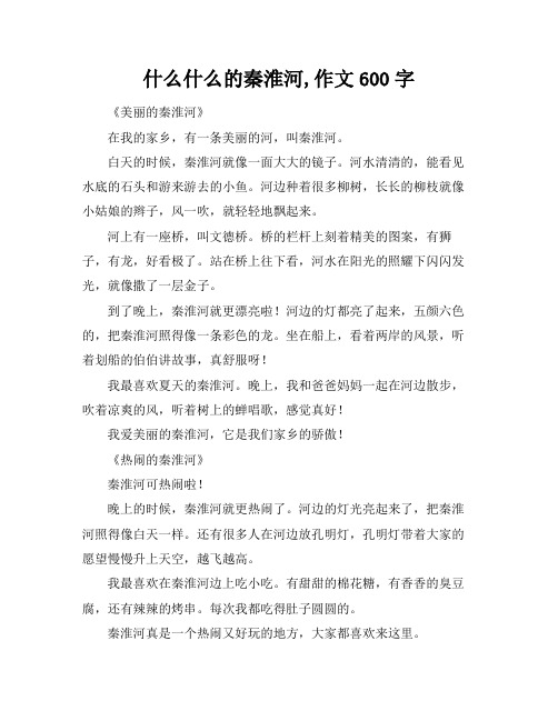 什么什么的秦淮河,作文600字