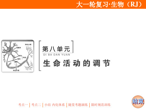 2020届人教版高考生物一轮复习第八单元 生命活动的调节第22讲 人体的内环境与稳态