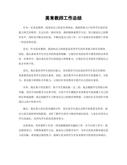 美育教师工作总结