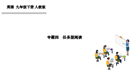 人教版九年级英语下册作业课件课时突破 期末复习专题训练 专题四 任务型阅读