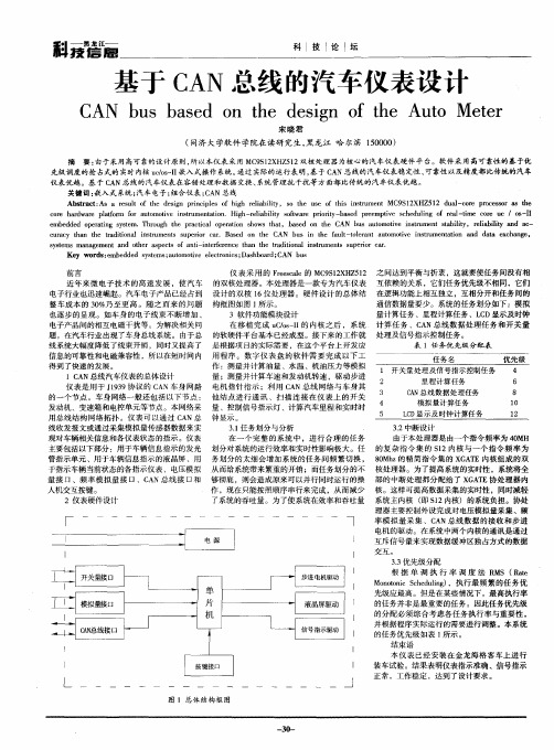 基于CAN总线的汽车仪表设计