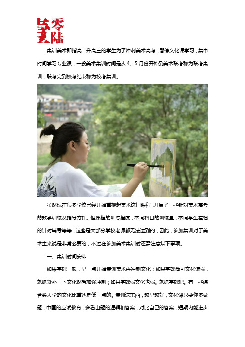 集训美术是什么意思