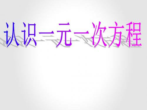 人教版初中数学七年级上册  3.1 从算式到方程(共19张PPT)