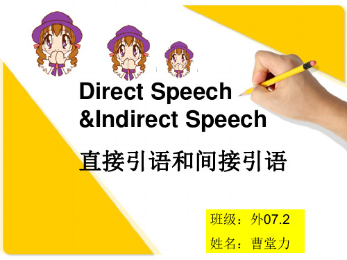 DirectSpeechIndirectSpeech.ppt