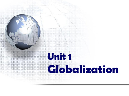 unit 1  globalization