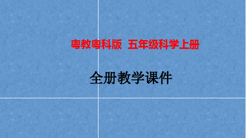 粤教粤科版 五年级科学上册全册教学课件