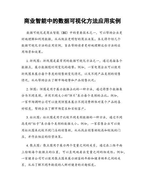 商业智能中的数据可视化方法应用实例