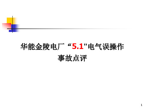 华能金陵“5.1”误操作事故的点评