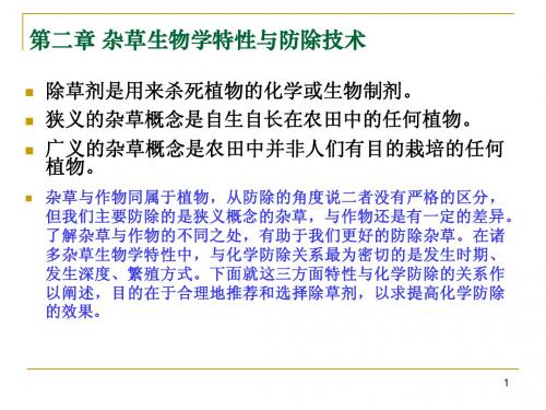 第二章杂草生物学特性与防除技术