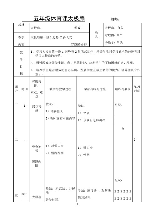 《太极扇6》优秀教案