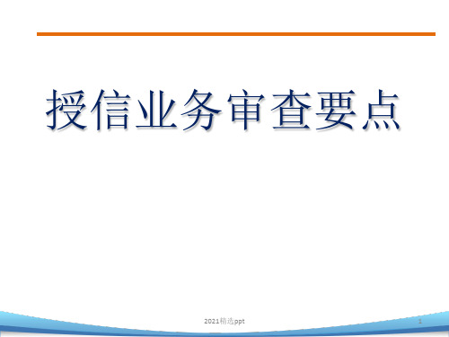 授信审查要点ppt课件