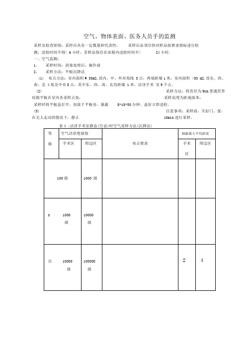 院感采样方法