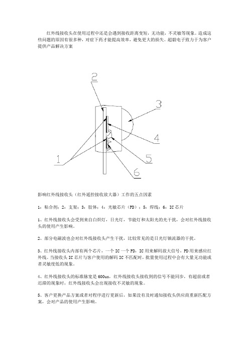 影响红外线接收头(红外遥控接收放大器)