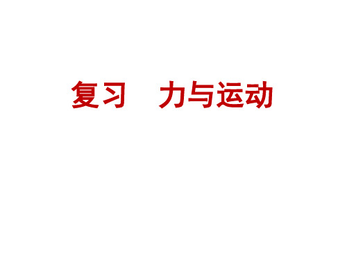 教科版八年级物理课件：第八章 力和运动 复习课 (共19张PPT)