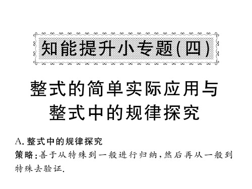 秋七年级上册数学(湘教版)课件：知能提升小专题(四)